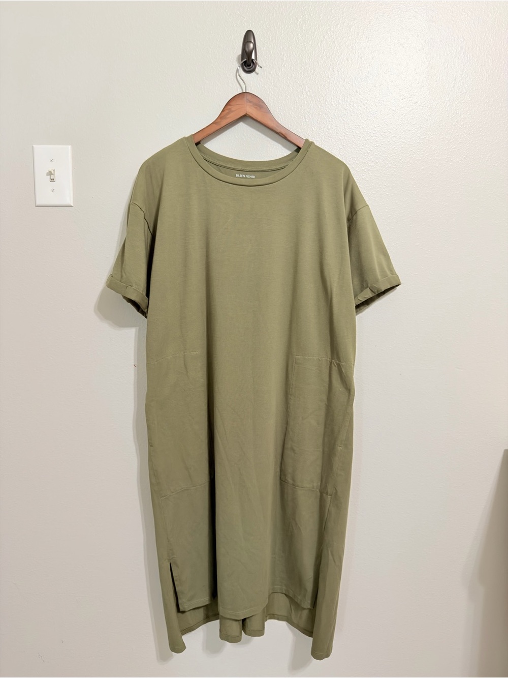 Eileen Fisher Organic Cotton Jersey Midi T-Shirt Dress
